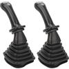 aqxreight Sostituzione Maniglia Joystick per Escavatore a 3 Pulsanti con Copertura Antipolvere per Doosan DH DX150 215 225 300 370-9C Mini Leva di Comando Ergonomica ABS Nero in Lega di
