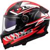 LS2, Casco Moto Integrale VECTOR II BUNTRI Gloss Black Red, XS