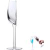 BOSENIYU Mezza bicchieri da vino Set di 2 bicchieri da vino divertenti riutilizzabili in vetro tagliato a metà, calici da vino rosso semicircolari (1 pz)