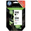 HP 2 INKJET H.PACKARD BLACK+COLOR CN637EE N.300 200pg