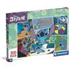 Clementoni - Puzzle per Bambini 300 Pezzi Supercolor, per Bambini 9+ Anni, Illustrazione con Personaggi dal Cartone Disney Lilo e Stitch, Idea Regalo, Made in Italy, 48,5x33,5 cm, 21742