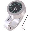 KIMISS Orologio da moto Orologio da manubrio Silver Handlebar, reloj moto orologio da manubrio bicicletta impermeabile orologio da polso per temperatura custom face orologi moto motorrad analogico u