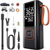 Lofrritp Gonfiatore ruote auto 5 modalità, compressore d'aria auto portatile 7500 mAh, 150 psi, gonfiatore elettrico per auto, moto, scooter, bicicletta, palloni
