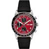 Fossil Sport Tourer Orologio da Uomo, Movimento al quarzo con Cinturino in acciaio inossidabile o in pelle, Rosso scuro