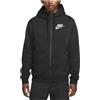 Nike M Nsw Hybrid Flc Fz Hoodie Bb Felpa Felpata Zip Capp Nera Uomo