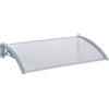 Easycomfort Pensilina Tettoia per Balcone , Porta, Finestra e Esterno 140 × 70 × 21cm Trasparente