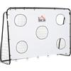 Easycomfort Porta da Calcio per Bambini e Adulti con Rete in PE, in Metallo e Oxford, Bianco e Nero, 240x88x171.5cm