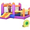 Easycomfort Castello Gonfiabile per Bambini da Giardino, Parco Acquatico Gionfiabile con Scivolo, Trampolino e Piscina , Multicolor, 280x 250x170cm