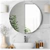 Divina Garden Specchio da bagno rotondo retroilluminato tondo Ø80 cm LUNA Made in Italy