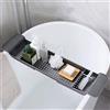 WINAKUI Vassoio regolabile per vasca da bagno, mensola allungabile per vasca da bagno, scolapiatti retrattile, per cucina e bagno