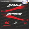 Adesivi motore fuoribordo mercury 90 cv 2t 4 cilindri barca stickers