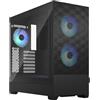 Fractal Design Pop Air RGB Black - Tempered Glass Clear Tint - Honeycomb Mesh Front - TG side panel - Three 120 mm Aspect 12 RGB fans included - ATX High Airflow Mid Tower PC Gaming Case