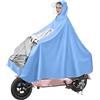 Msiud Poncho Antipioggia Con Cappuccio Mantella Pioggia Leggera Con Tesa, Cappotto Moto Impermeabile per Bicicletta Ciclismo Scooter Mantelle Adulti Bici Equitazione Escursionismo (Cielo Blu)