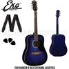 EKO RANGER 6 Blue Chitarra Acustica Blu 6 Corde 4/4 + Tracolla e Plettri