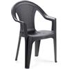 IPAE PROGARDEN - ISCHIA SEDIA MONOBLOCCO COLORE ANTRACITE 224660