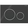 Geberit Placca Geberit Sigma20 Round Nero / Cromato Lucido Doppio Tasto | 115.882.KM.1 Nero
