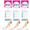 Veet Crema Depilatoria Pelli Sensibili 200ml x3, per Gambe, Braccia, Ascelle e Zona Bikini, 600 ml, Maxi formato