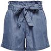 ONLY Onlbea Smilla HW Pb Loose DNM Shortsnoos Pantaloncini, Media Blu Denim, S Donna