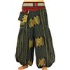 GURU SHOP Pantaloni larghi a vita larga, da donna, blu, cotone, taglia: 38, verde oliva, 44