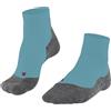 FALKE Tk5 Wander Short W Sso Lana Filo Funzionale Sottili Antivesciche, Calzini da escursionismo Donna, Blu Turquoise 6206, 41-42