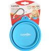 Ciotola per gatto e cane da viaggio Camon pieghevole in silicone - 350ml - Azzurro