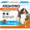 Frontpro Antiparassitario orale per cani compresse masticabili Frontpro - 10-25