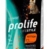 Prolife Croccantini per gatti piccoli Prolife Lifestyle Kitten pollo e riso 1,5Kg