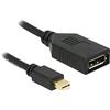 DeLOCK 65554 Cavo di interfaccia e Adattatore Mini DisplayPort DisplayPort Nero