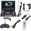 Giuneuow TV Portatile da 7,8 Pollici Lettore Dvd per Auto da Casa HD VCD CD Lettore MP3 HD EVD con TV/FM/USB/Funzione di Gioco-Spina UE