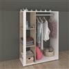 Cabina armadio modulare guardaroba aperto 91x83cm rovere bianco Fada