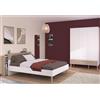 Camera da letto completa matrimoniale 140x190 moderna rovere bianco Fada-1