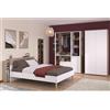 Camera da letto completa matrimoniale 140x190 moderna rovere bianco Fada-4