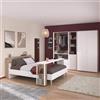 Camera da letto completa matrimoniale 140x190 moderna rovere bianco Fada-5