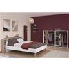 Camera da letto completa matrimoniale 140x190 moderna rovere bianco Fada-6