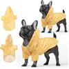 Fiohiros 2 impermeabili per cani, leggeri, con foro per imbracatura, con cappuccio, per cani di piccola taglia 1-6Kg (Giallo, M)