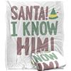 LOGOVISION Elf Buddy Elf 'Santa! I Know Him' Coperta super morbida al tatto setoso - 152 x 127 cm