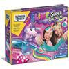 Clementoni Scienza e Gioco Fun - Slime Super Colorati, Kit di Esperimenti per Bambini 8+, Laboratorio per Creare Slime Brillanti, Profumati, Multicolor o Galaxy, Lingua Italiana, 19355