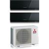 Mitsubishi Electric Condizionatore Climatizzatore Mitsubishi Electric Dual Split inverter Kirigamine Zen Black R-32 7000+18000 Colore Nero con MXZ-2F53VF3 7+18 Wi-Fi Integrato