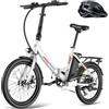 Fafrees Bici Elettrica Pieghevole F20 Light Bicicletta Elettrica Batteria Rimovibile 36V16.75Ah 250W, Autonomia 130KM, 7 Velocità, Freni a Disco, Uomo Donna, per Città e Pendolari, con Caschi, Blu