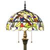 Tokira Lampada da Terra in Stile Tiffany Colibrì, Paralume Tradizionale da Tavolo in Vetro Colorato, Lampada da Salotto Standard Art Deco Moderno, Regalo di Natale [Escluse le Lampadine]
