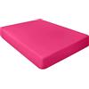 NIYS Luxury Bedding Lenzuolo con angoli di 23 cm di profondità, 100% cotone egiziano matrimoniale grande fucsia