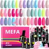 MEFA Smalto Semipermanente Unghie, 23 PCS Kit Semipermanente Unghie con Base Coat e Glossy & Matt Top Coat, Smalto per Unghie in Gel UV LED Professionali Kit