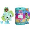 Barbie - Cutie Reveal Serie Amici della giungla, Bambola con costume da elefante di peluche e 7 sorprese cambia colore, Giocattolo per Bambini 3+ Anni, HKR13