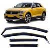AirTwin Set di 4 deflettori d'aria tipo IN-CHANNEL compatibili con Volkswagen T-ROC modelli dal 2017 al 2024 deflettori laterali in acrilico per VW T ROC