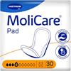 MoliCare Pad 4 gocce extra lunghi per adulti per incontinenza per donne e uomini con debolezza media della vescica, neutralizzante gli odori, protezione anti-perdite, protezione avanzata della pelle,