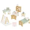 Le Toy Van - Wooden Doll House Daisylane Children's Bedroom Play Set For Dolls Houses , Dolls House Furniture Sets - Suitable For Ages 3+