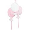 FILET - Fiocco Nascita Neonata Composto da Tre Palloncini di cui Uno con Inserto in Tela Aida da Ricamare, Realizzato in Cotone Imbottito in Poliestere, 100% Made in Italy, Colore Bianco e Rosa