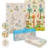 MS Trendy - Tappeto da gioco per bambini, 180 x 120 cm, doppio lato, tappetino molto imbottito (1 cm spesso), pieghevole e con borsa per il trasporto, Elefante/Giungla