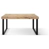 PAZZO DESIGN Tavolo Allungabile Matilde, Gambe Nere, Made in Italy, Rovere Rustico, Tavolo Cucina, Tavolo Sala da pranzo, Tavolo Design, 140x90x75 cm - id_2146