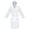 A & B TRADERS A&B Traders - Accappatoio da uomo, con cappuccio, 100% morbido cotone in spugna, bianco, Taglia unica